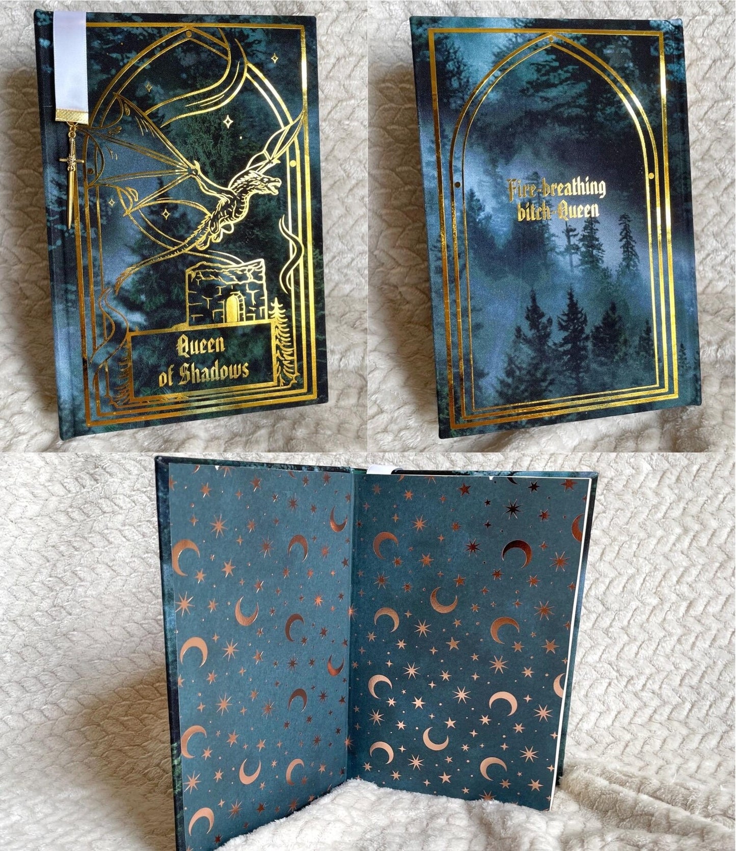Throne of Glass Collector Set – Forests of Terrasen Edition | Hand-Rebound Series (8 Books + Sketchbook)