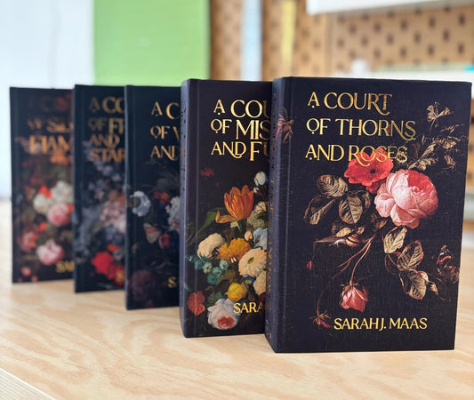 A Court of Thorns and Roses Books 1-5, Handmade Rebound Special Edition, Vintage Floral Design