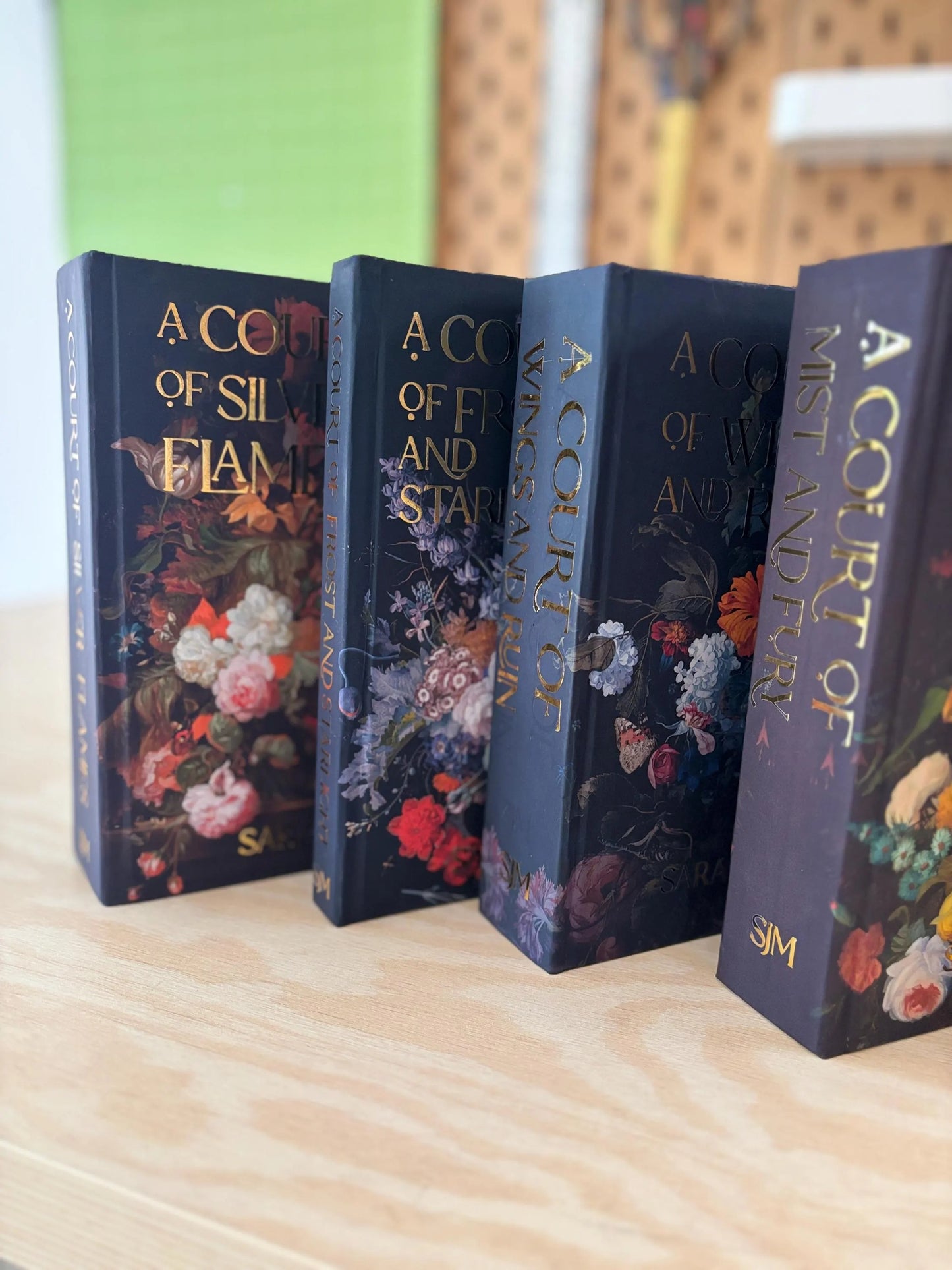 A Court of Thorns and Roses Books 1-5, Handmade Rebound Special Edition, Vintage Floral Design