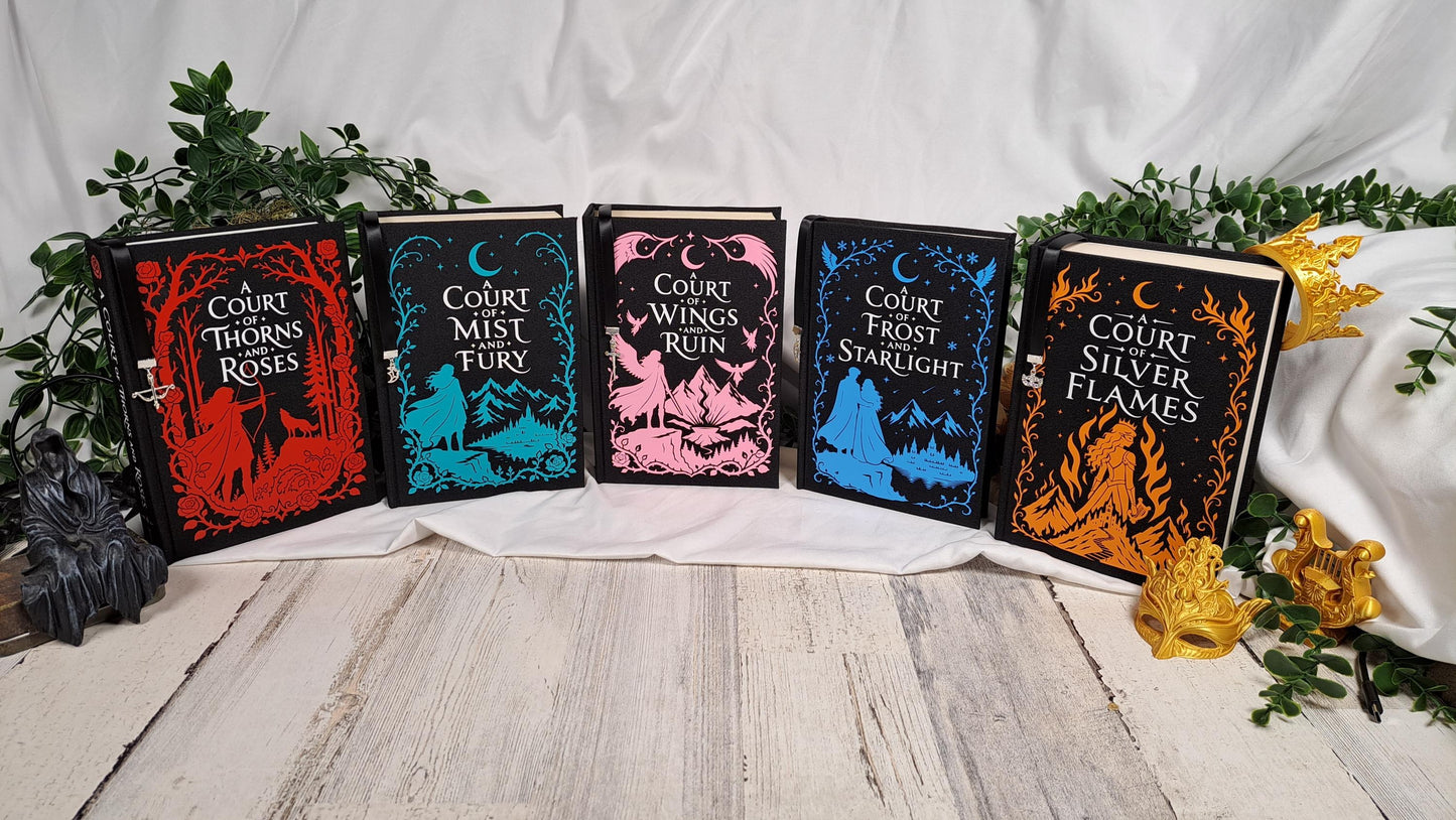 A Court of Thorns and Roses Complete 5 Book Rebound Collection | ACOTAR Box Set | Handmade Hardcover Collectors Edition | Sarah J Maas