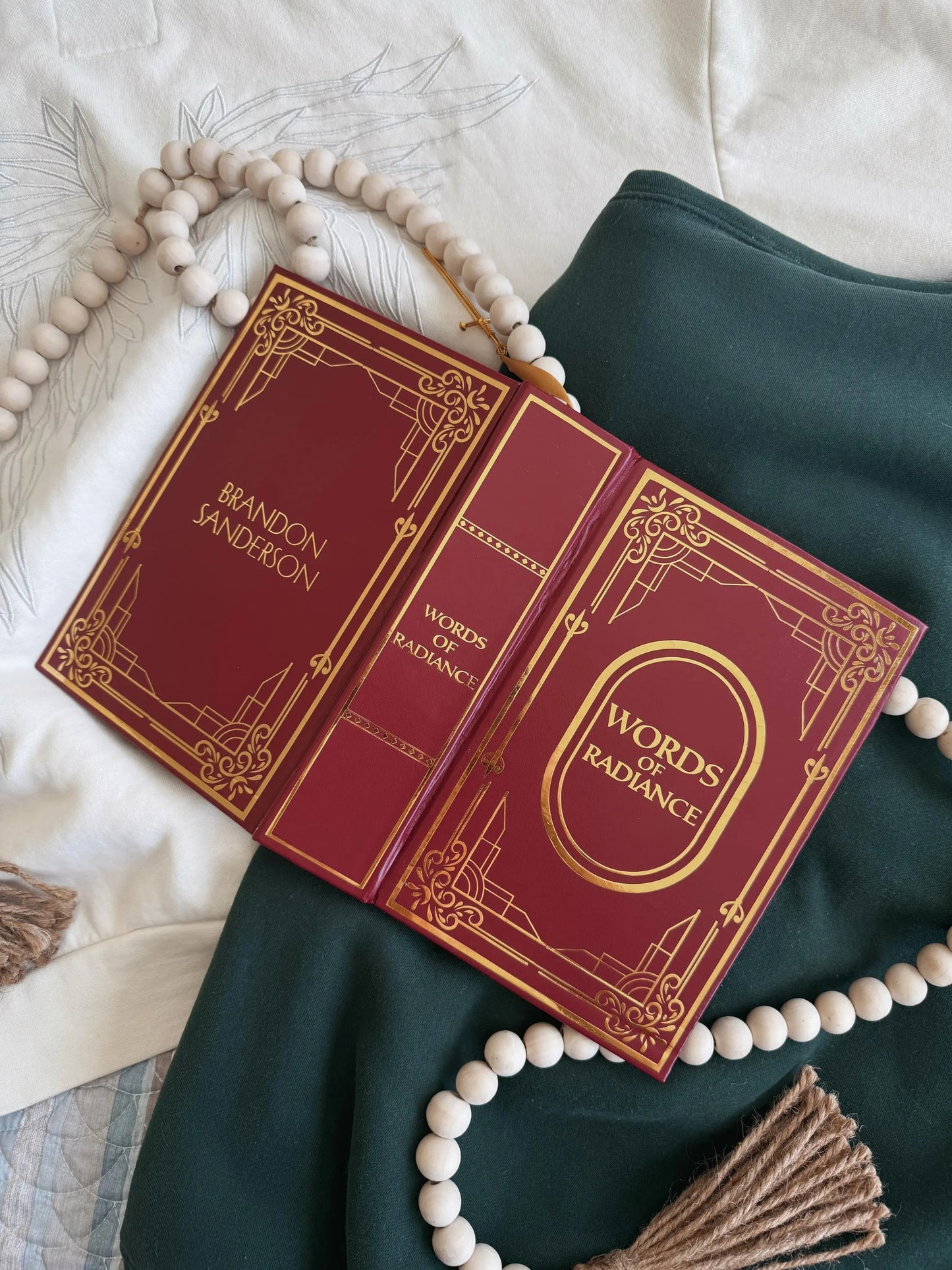 Full 5 Book Set Faux-Leather Stormlight Archive Handmade Rebinds with Gold Foil Detailing
