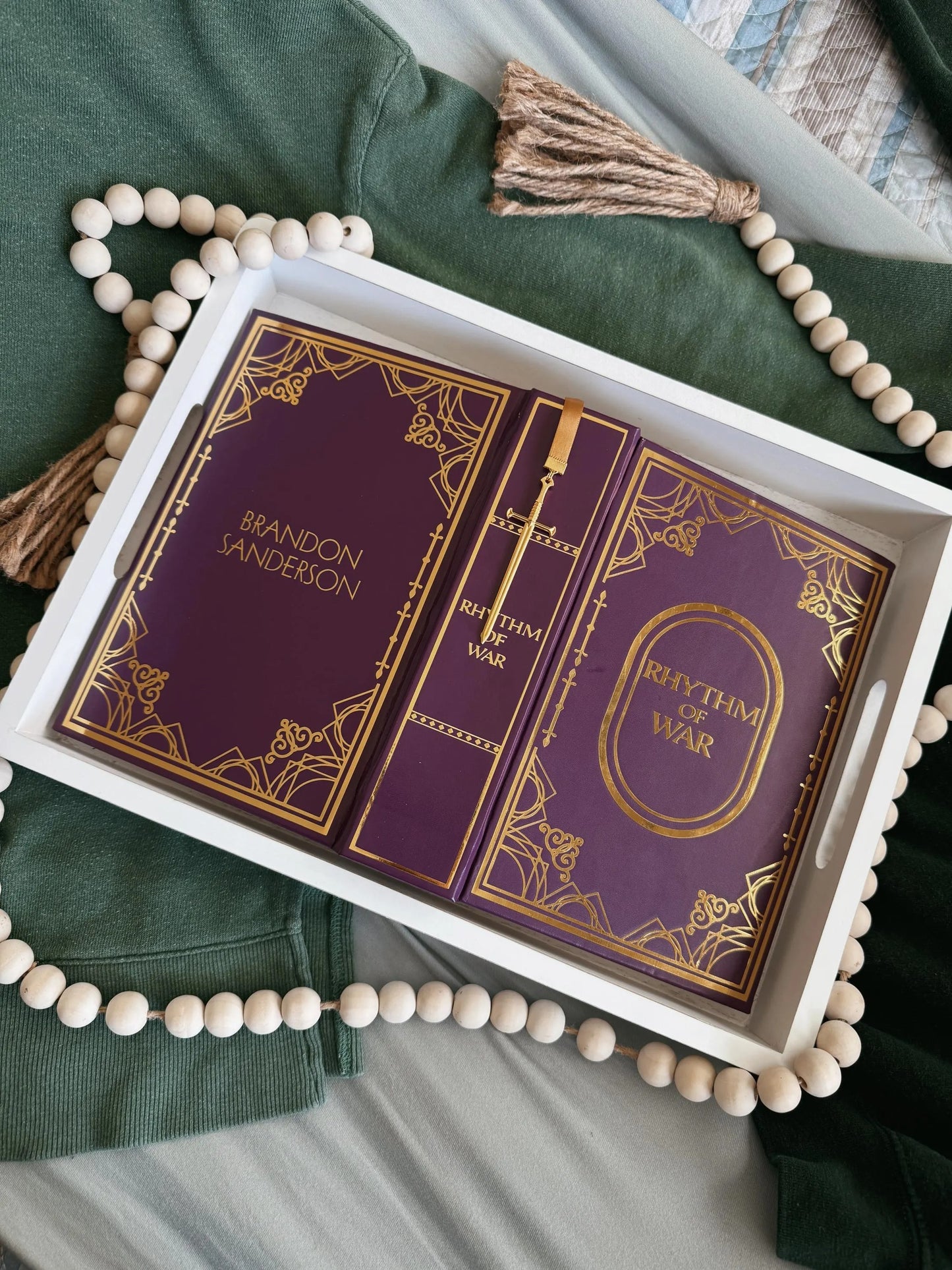 Full 5 Book Set Faux-Leather Stormlight Archive Handmade Rebinds with Gold Foil Detailing